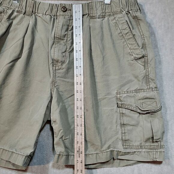 Tommy Bahama Shorts Men XL Green Gray Cargo Relaxed Fit Flat Front Elastic Waist - Picture 6 of 12